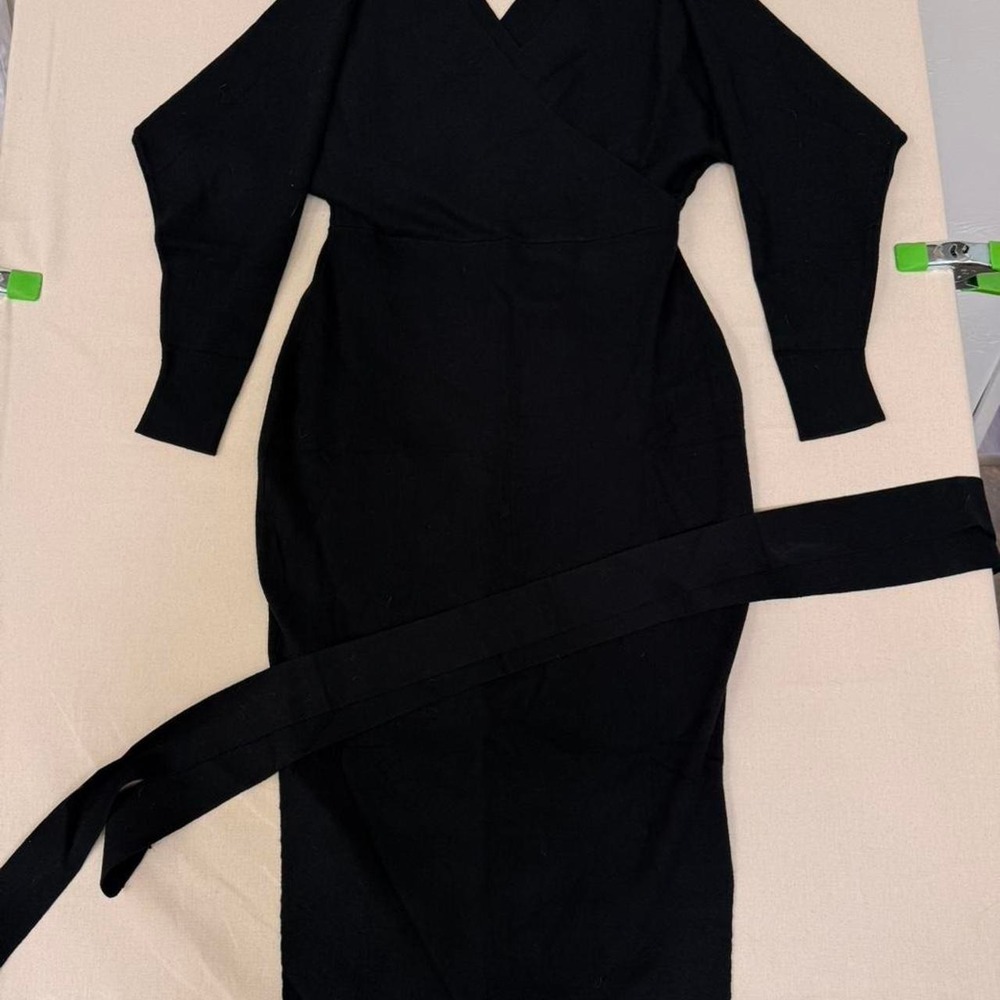 Amazon Essentials black midi dress